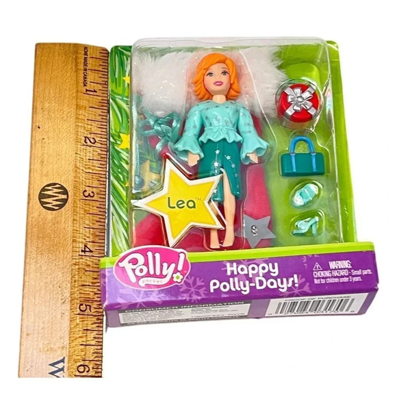 Vintage Polly Pocket Happy Polly Days Lila 2003 New  Christmas - Picture 3 of 3